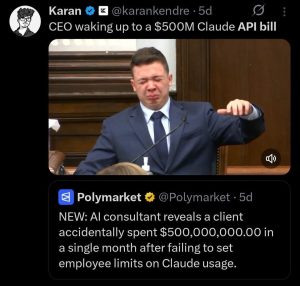 CEO Weak up by 500M Bill of AI